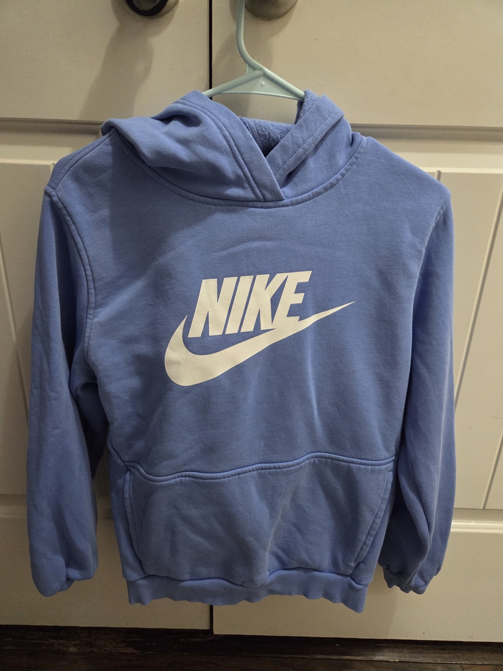Nike Kids Light Blue Hoodie And Matching Sweatpants with White Swoosh Logo